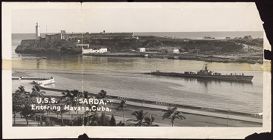 USS Sarda entering Havana, Cuba